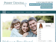 Tablet Screenshot of perrydentalinc.com